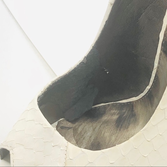 Sam Edelman Lorissa Snakeskin Peep Toe Heels - Picture 10 of 16